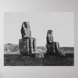 THEBES COLOSSES - 1851 POSTER