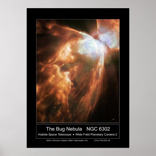 TheBugNebula-NGC6302-2004-46a Poster (Voorkant)