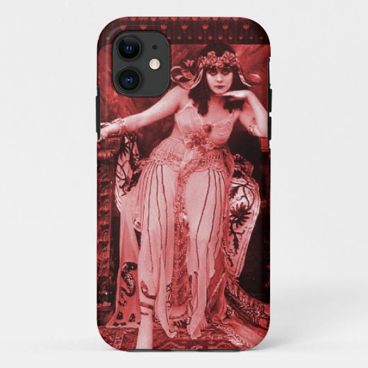 Theda Bara Cleopatra iPhone 5 Hoesje Red Black (Achterkant)