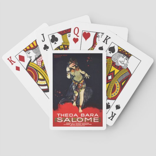 Theda Bara in Salome Pokerkaarten (Achterkant)