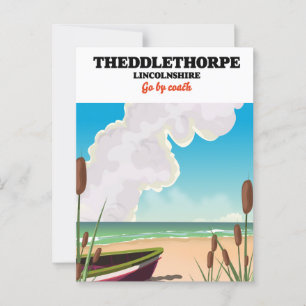 Theddlethorpe Lincolnshire reisposter. Briefkaart