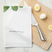 Thee : BOTANISCH : REDOUTÉ : MAGNOLIA Theedoek (Quarter Fold)