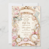 Thee Bruids douche uitnodiging, Alice bruids thee Kaart (Voorkant)