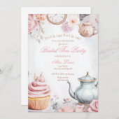 Thee Bruids douche uitnodiging, Alice bruids thee Kaart (Voorkant / Achterkant)