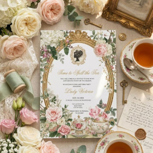 Thee Bruiloft Bridal Shower Tijd om de thee in t Kaart