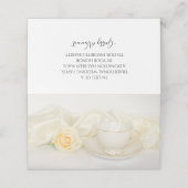 Thee Cup en White Rose Bruiloft Liefdadigheid Guns (Buitenkant ongevouwen)