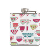 Thee Cup Patroon Moderne Retro Heupfles (Achterkant)