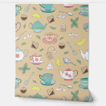 Thee Cups en theepotten Engels Tea Shop Decor