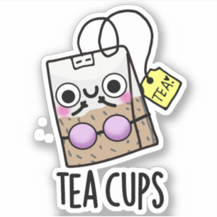 Thee Cups Grappige Bra Puns Sticker