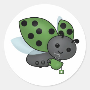 Thee Drink Ladybug Classic Round Sticker