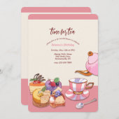 Thee en dessert kaart (Voorkant / Achterkant)