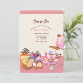 Thee en dessert kaart (Staand voorkant)