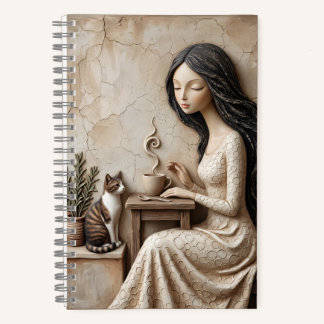 Thee- en kattenjournaal De stille studio Notitieboek