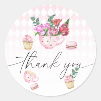 Thee feest bloemen babyshower bedankt