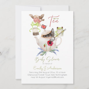 Thee feestje baby shower met dierlijke magie Incl.