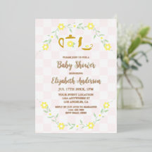 Thee feestje bloemetjes baby shower