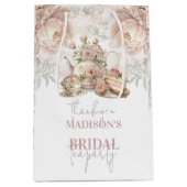 Thee feestje bruid bloem persoonlijk medium cadeauzakje (Voorkant)