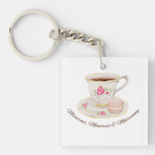 Thee feestje Elegante Bruidsdouche Jonggezellenfee Sleutelhanger