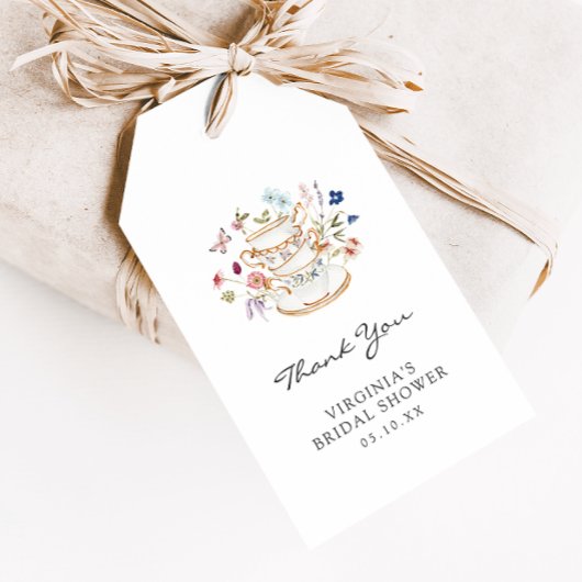 Thee feestje gift tag cadeaulabel