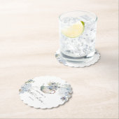 Thee feestje met blauwe hortensia's voor de bruids kartonnen onderzetters (Insitu)