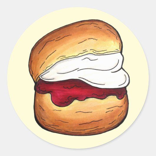 Thee feestje met scone jam room bruids bruiloft ronde sticker (Voorkant)