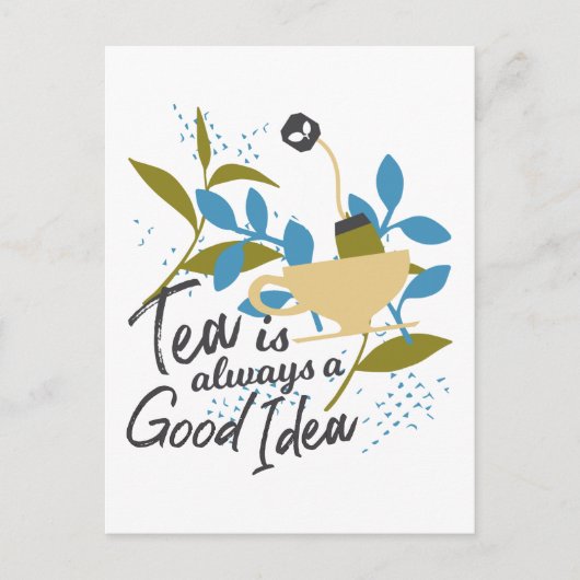 Thee is altijd een goed idee briefkaart (Voorkant)