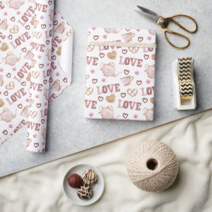 Thee Liefde Valentijnsdag Cadeaupapier
