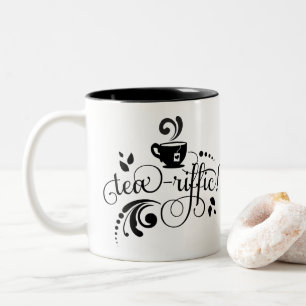 Thee liefhebber, Thee drinker, Thee mok, Zwarte ty Tweekleurige Koffiemok