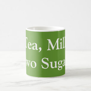 Thee, melk, twee suikers - mijn bestelling koffiemok