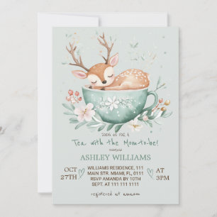 Thee met de aanstaande moeder Baby Shower Kaart