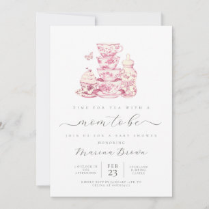 Thee met de moeder om baby shower te zijn kaart