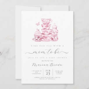 Thee met de moeder om baby shower te zijn kaart
