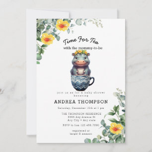 Thee met Mam Baby Safari Dierlijk Baby shower Kaart