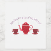 Thee met mij wijn etiket (Enkel label)