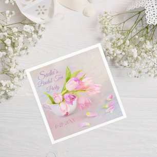  thee met Tulps Bridal Tea Shower Napkins Servet