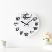 thee met witte achtergrond grote klok (Huis)