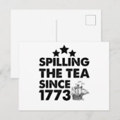 Thee Morsen Sinds 1773 Patriottisch 4 Juli Briefkaart (Voorkant / Achterkant)