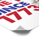 Thee morsen sinds 1773 Patriottisch 4 juli Poster (Hoek)