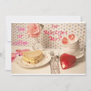thee of koffie voor Valentijnsdag Kaart