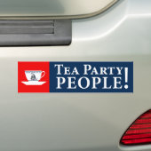 Thee Partij Mensen! Bumpersticker (Op auto)