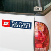 Thee Partij Mensen! Bumpersticker (Op Truck)