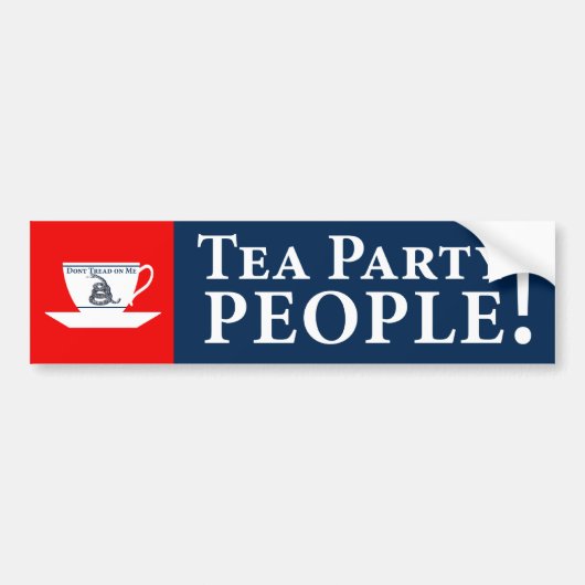 Thee Partij Mensen! Bumpersticker (Voorkant)