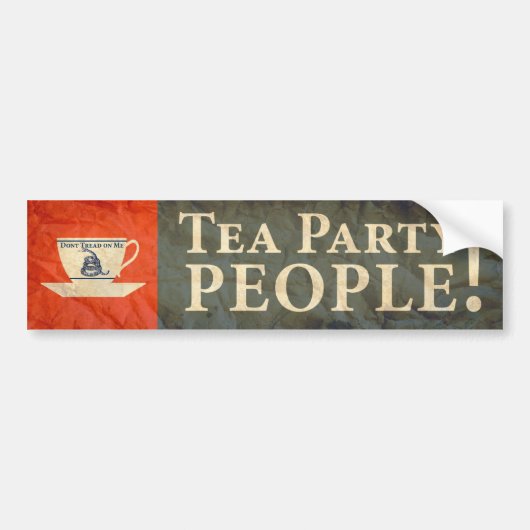 Thee Partij Mensen! Bumpersticker (Voorkant)