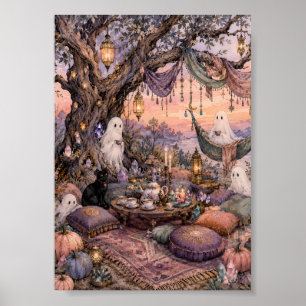 Thee Partij met Whimsical Geesten Herfst Whimsigot Poster