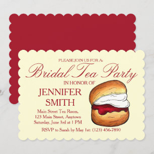 Thee Party Bruiloft Theeservies Scone Jam Crème Kaart