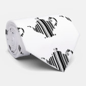 THEE POT BAR CODE Theepot Barcode Patroon Ontwerp Stropdas (Opgerold)