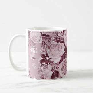 Thee Rozen: Waterverf boeketpatroon. Koffiemok