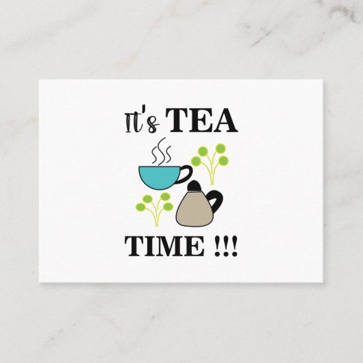 Thee Time Tea Cup Thee Lover Thee Visitekaartje (Voorkant)