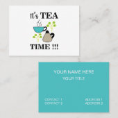 Thee Time Tea Cup Thee Lover Thee Visitekaartje (Voorkant / Achterkant)