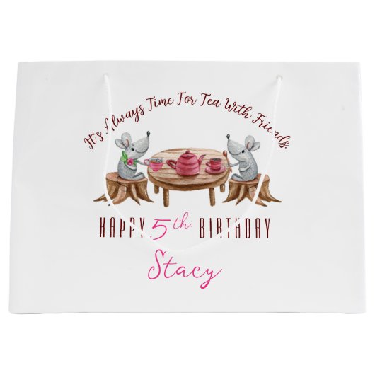 thee voor twee aangepaste cadeautas - groot, glanz (Voorkant)